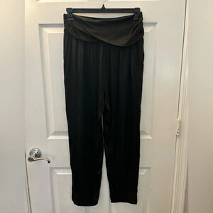 Chloe Black Silk Satin High Waist Harem Pants SZ 40 M